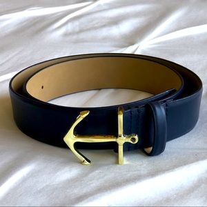 Talbots Navy leather belt